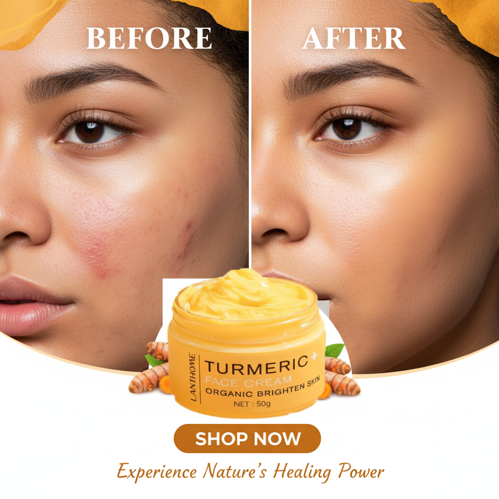 Publicité crème au curcuma