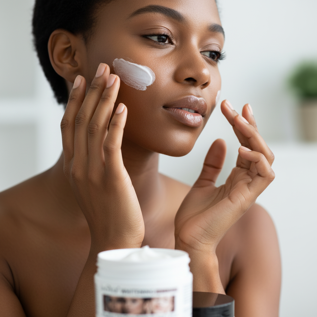 Application de la crème