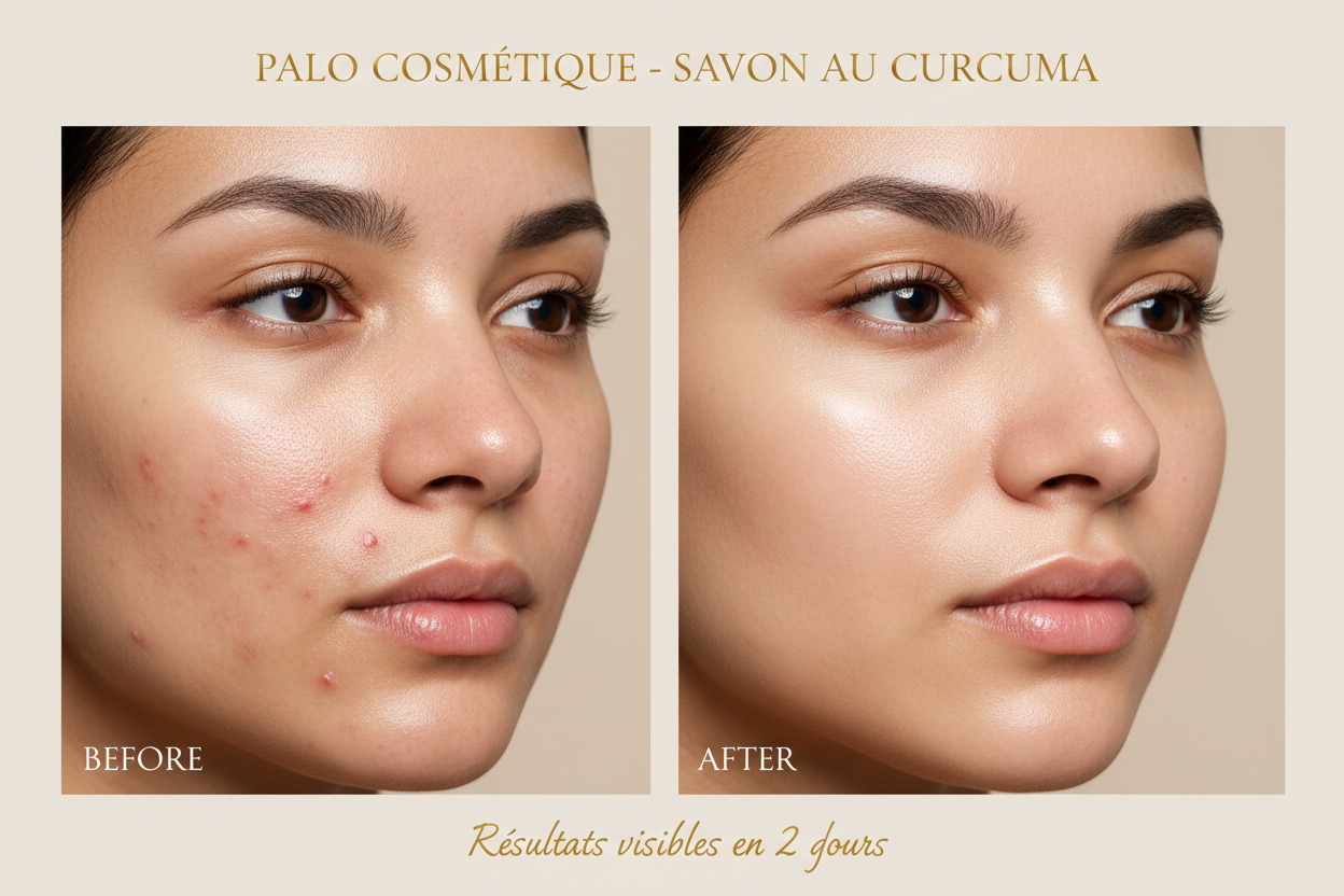 Avant/Après Savon au Curcuma