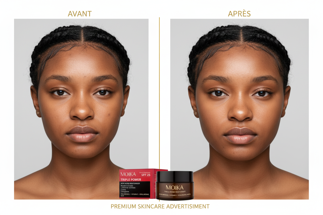 Image avant/après MOIKA - visage complet